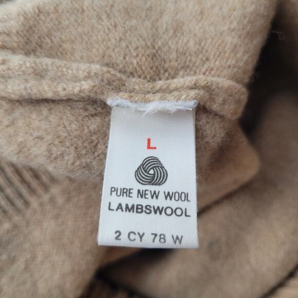 Blarney Woolen Mills Lambswool Sweater Tan Size Large - Picture 3 of 6